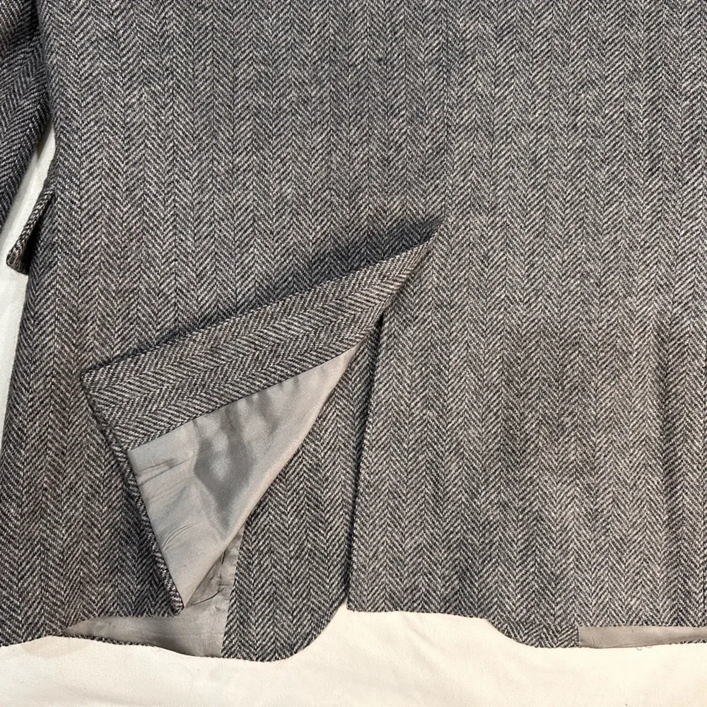 44L Adams Row USA Mens Vintage 2 Button Pure Wool Tweed Blazer Sport Coat Jacket - Picture 9 of 14